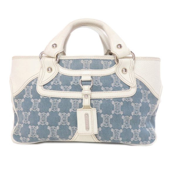 Celine Boogie Bag Handbag Canvas Leather Women's CELINE - Picture 1 of 11